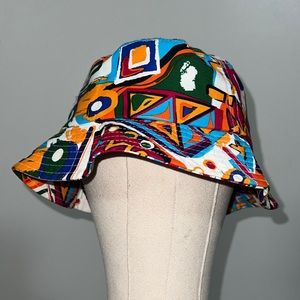 Tribal print 80s/90s style bucket hat